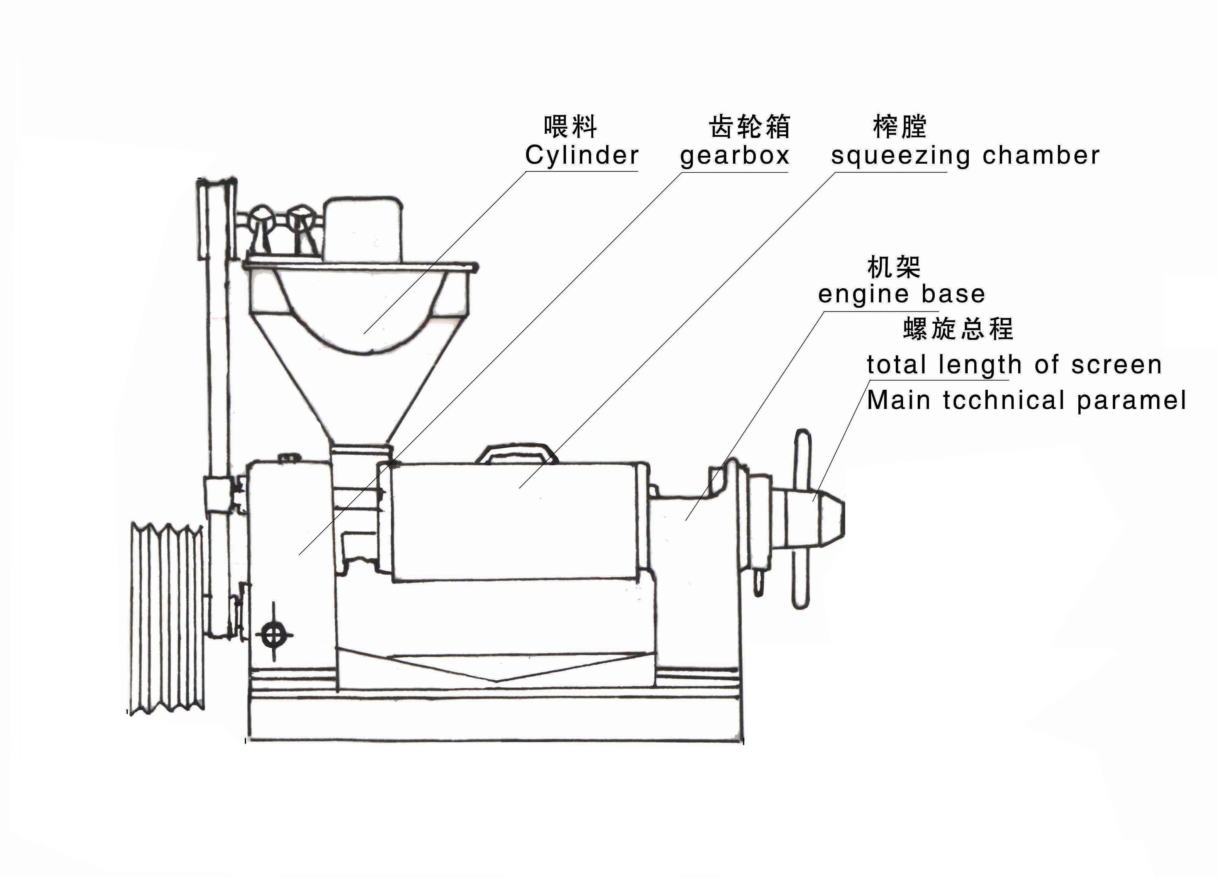 雙象菜籽榨油機結(jié)構(gòu)